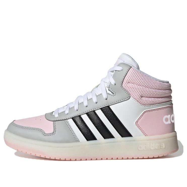 (WMNS) adidas Hoops 2.0 Mid 'White Pink Black' FV2737
