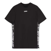 Off-White SS22 Alphabet Printing Round Neck Pullover Short Sleeve Ordinary Version Black OMVA026C99FAB0011001