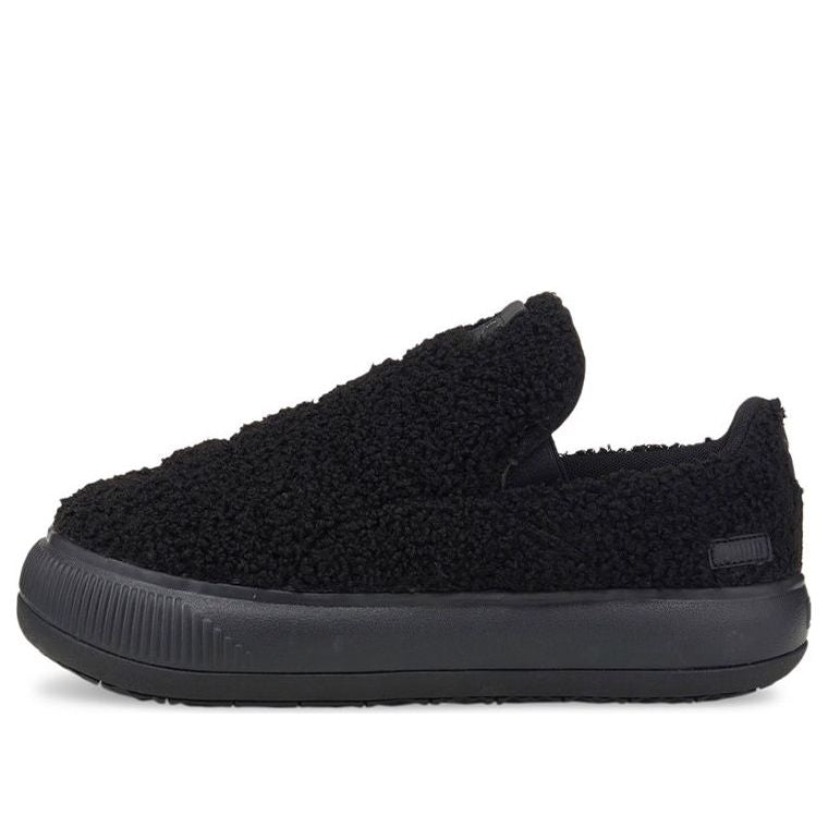 (WMNS) PUMA Suede Mayu Slip-On 'Teddy - Black' 384887-01