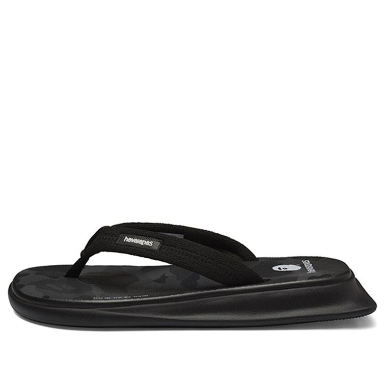 A BATHING APE Slide x Havaianas Black 1H23-191-951