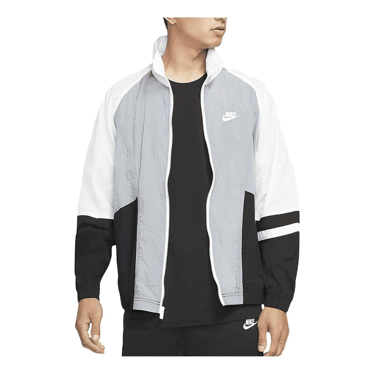 Nike Trend Unlined Jacket 'Grey White Black' DD6171-065