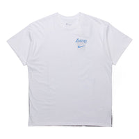 Nike Los Angeles Lakers Back Printing Sports Short Sleeve White CT9386-100