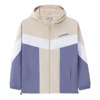 Li-Ning Sports Living Series Colorblock Zipper Hooded Jacket 'Beige White Blue' AFDS033-3