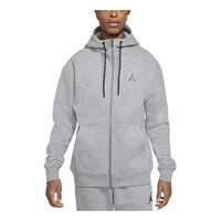 Air Jordan Embroidered Fleece Lined Stay Warm Hooded Jacket Winter Men's Grey DA9811-091