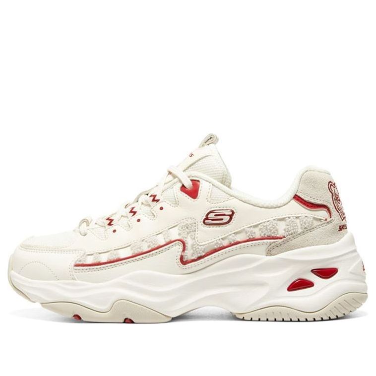 (WMNS) Skechers D'Lites 'White Red' 896069-WRD
