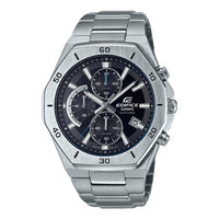 Men's CASIO EDIFICE 100 Meter Waterproof Watch Stainless Steel Strap Mens Silver Analog EFB-680D-1AV