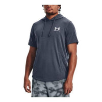 Under Armour Rival Terry Short Sleeve Hoodie 'Grey Onyx' 1377184-044