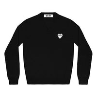 (WMNS) COMME des GARCONS PLAY V-Neck Pullover White Emblem 'Black' AZ-N059-051-1