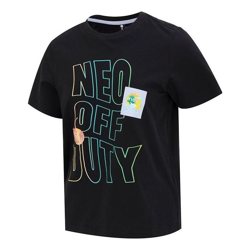 (WMNS) adidas NEO OFF DUTY Vibe Collective T-Shirts 'Black' IA6716