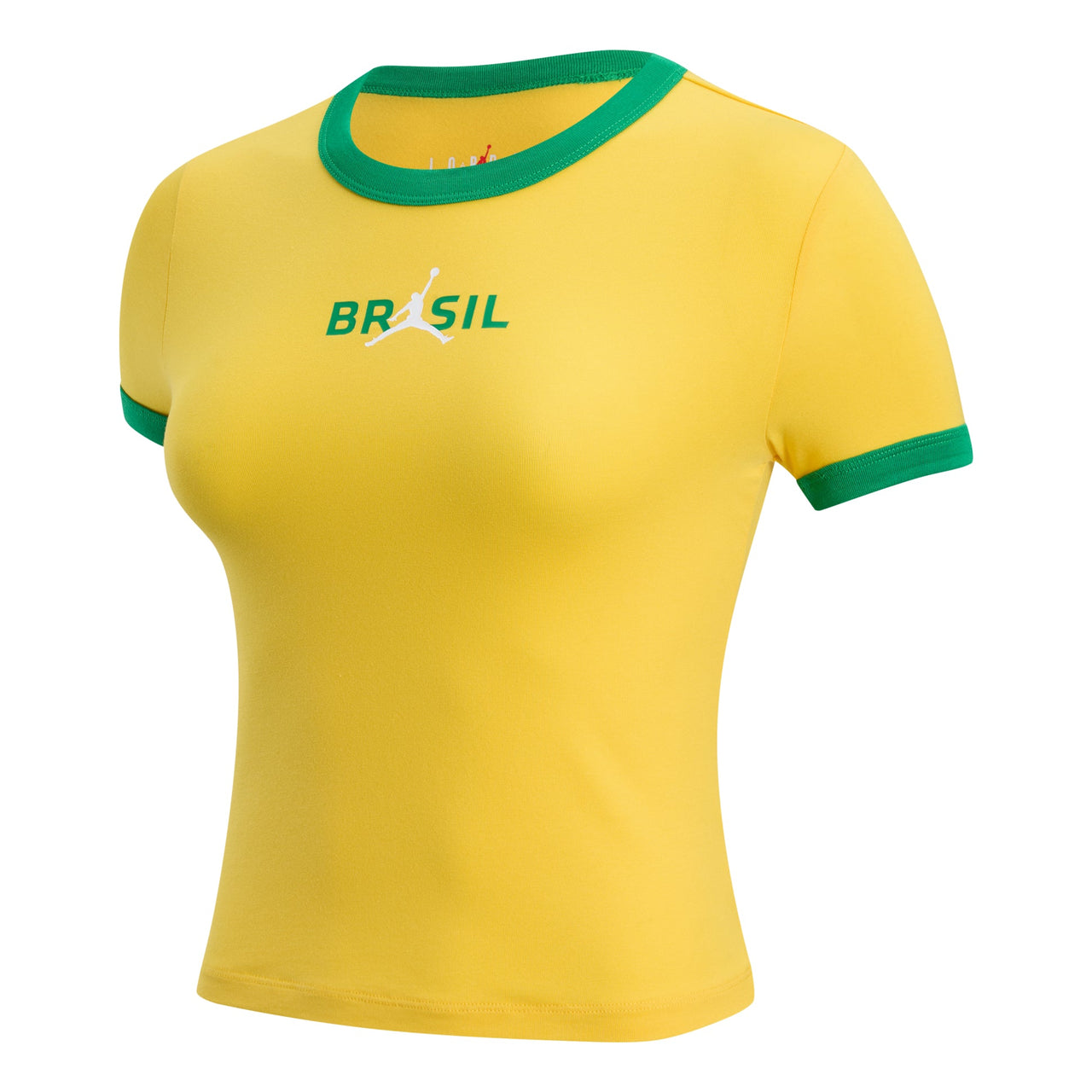 (WMNS) Air Jordan Brazil Graphic Crewneck Shirt 'Varsity Maize Lucky Green' IF3927-741