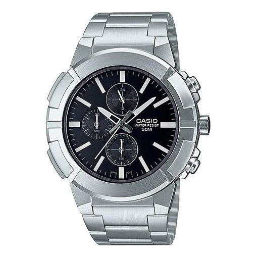 CASIO Male DRESS Japan / South Korea Fashion Sports Silver Analog MTP-E501D-1AV