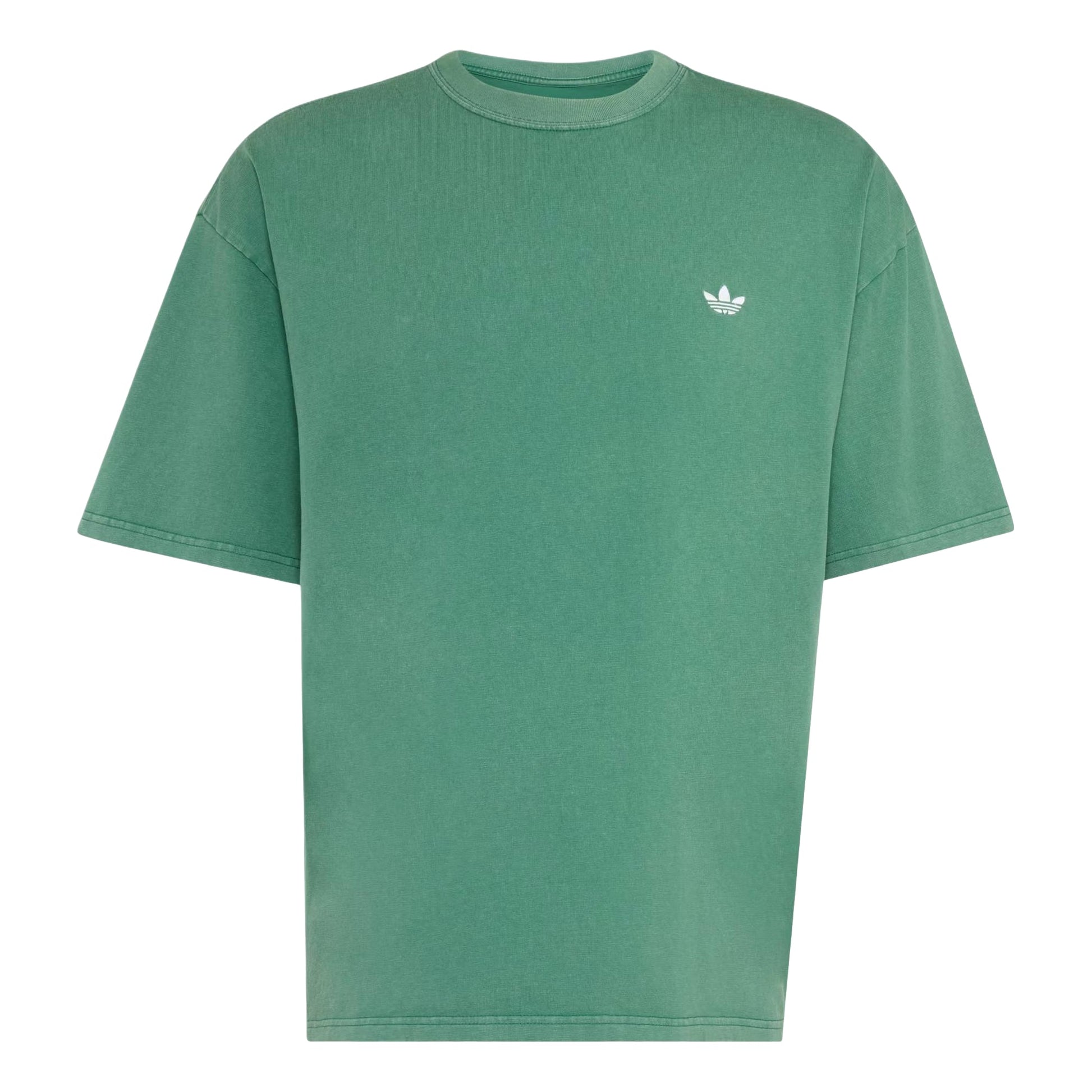 adidas Trefoil Essentials Washed Loose Dropped T-Shirt Asia Sizing 'Collegiate Green' LC6377