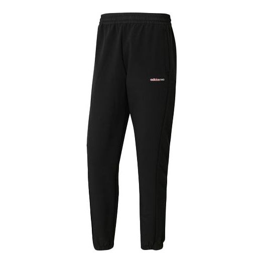 adidas neo Running Sports Suede Long Pants Black HB1299
