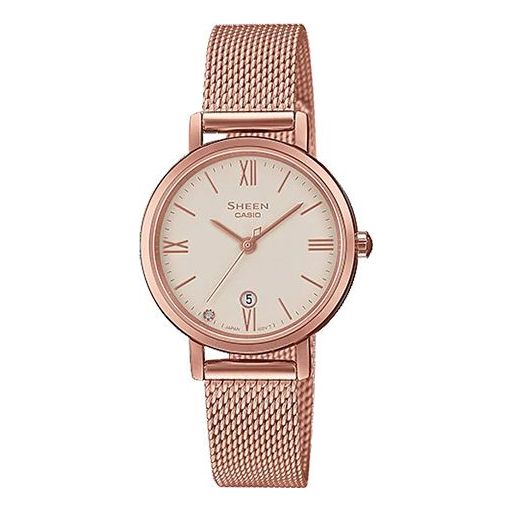 CASIO SHEEN Waterproof Quartz Sapphire Crystal Rose Gold Analog SHE-4540CGM-4AUPR