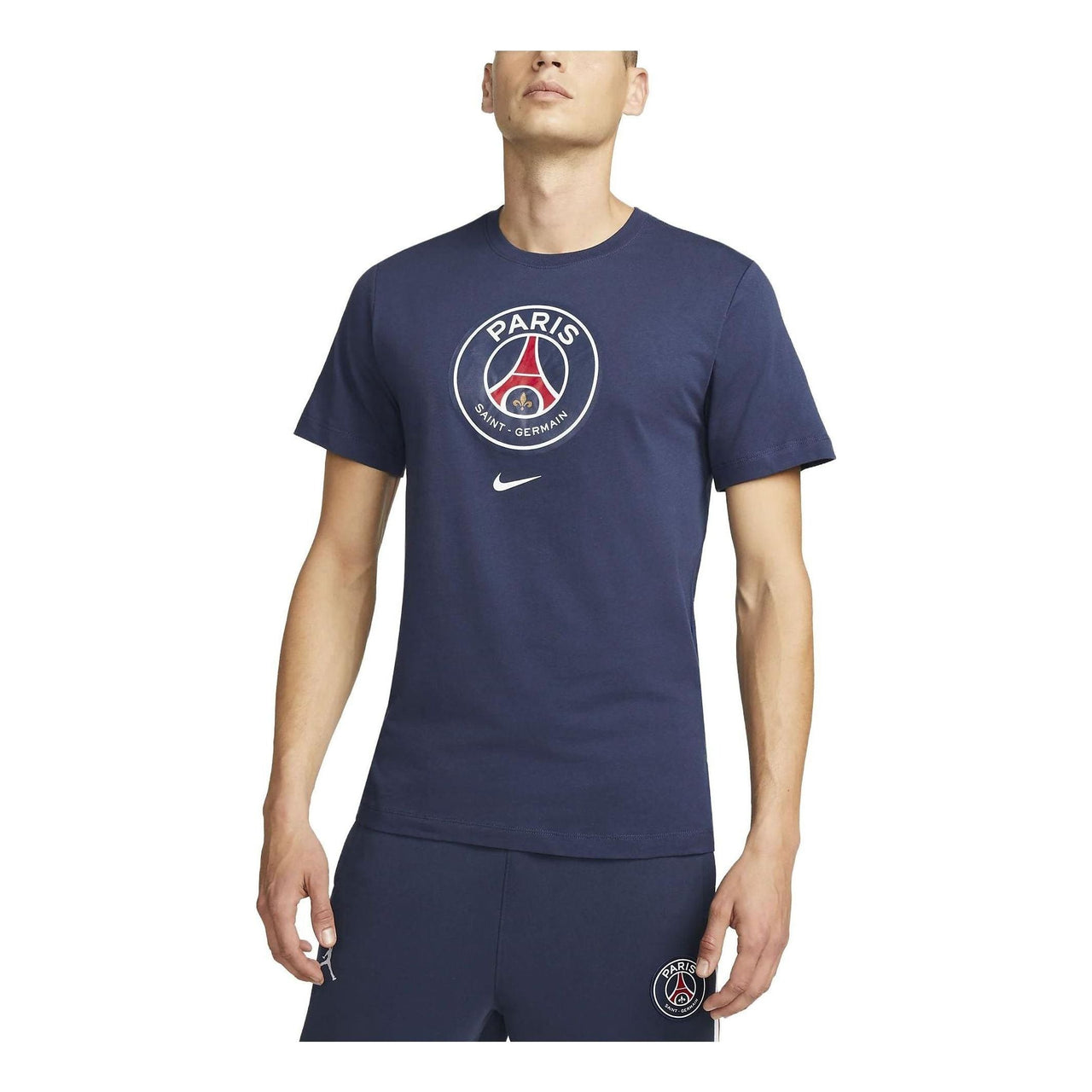 Nike x Paris Saint-Germain Crest Soccer T-Shirt 'Midnight Navy' DJ1315-410