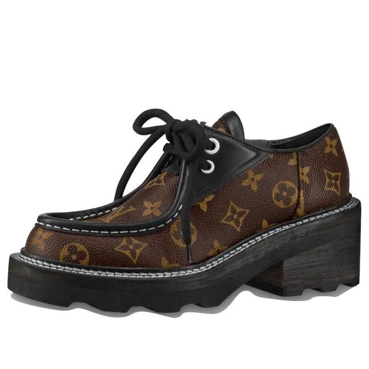 (WMNS) LOUIS VUITTON Beaubourg Platform Derby Shoes 'Brown' 1A5SS0