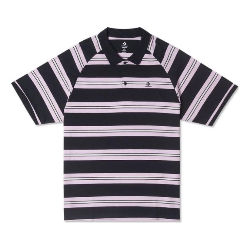 Converse Marquis Striped Short-Sleeve Polo Shirt 'Black' 10026821-A01