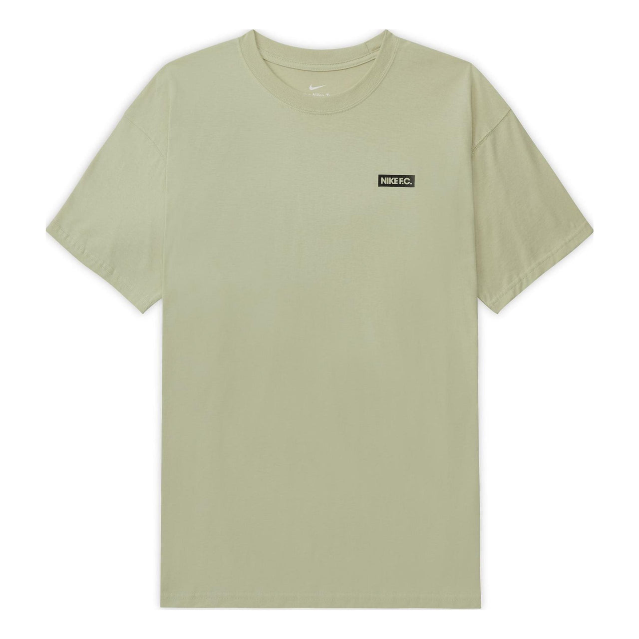 Men's Nike Front And Back Logo Alphabet Printing Round Neck Soccer/Football Short Sleeve Light Olive Green T-Shirt DH7463-371