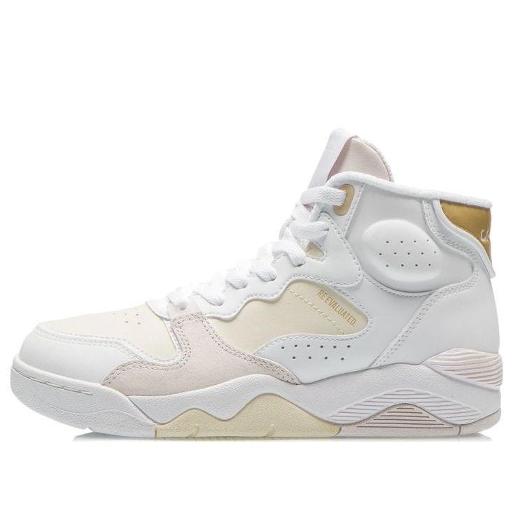 (WMNS) Li-Ning Classic Basketball Shoes 'White Yellow' AGBR082-2