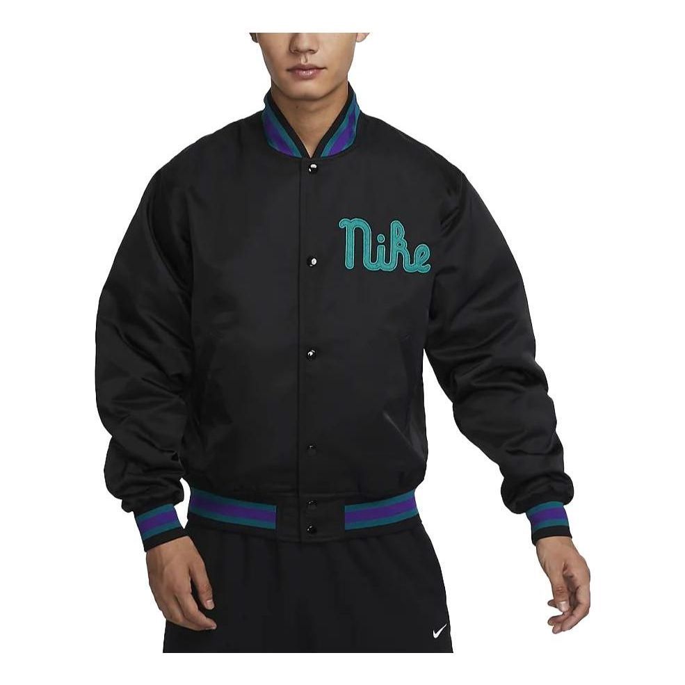 Nike Dugout Loose Satin Jacket 'Black' FQ7970-010