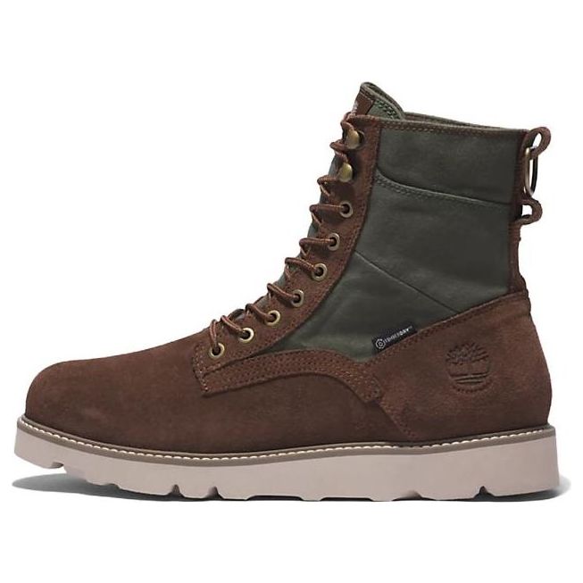 Timberland Vibram Waterproof Leather and Fabric Boots 'Dark Brown Suede' A5M9G931
