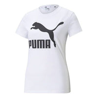 (WMNS) PUMA Logo Printing Round-neck White 532281-02