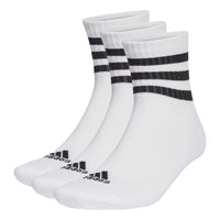 adidas 3-Stripes Cushioned Socks (3 Pairs) 'White Black' HT3456