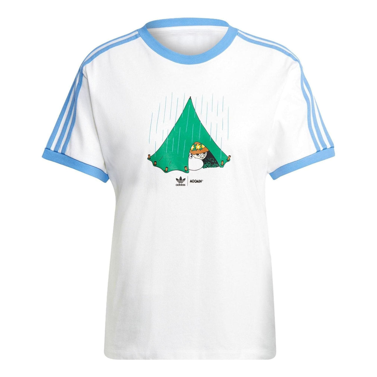 (WMNS) adidas Originals x Moomin 3-Stripe T-Shirt 'White' IB9938
