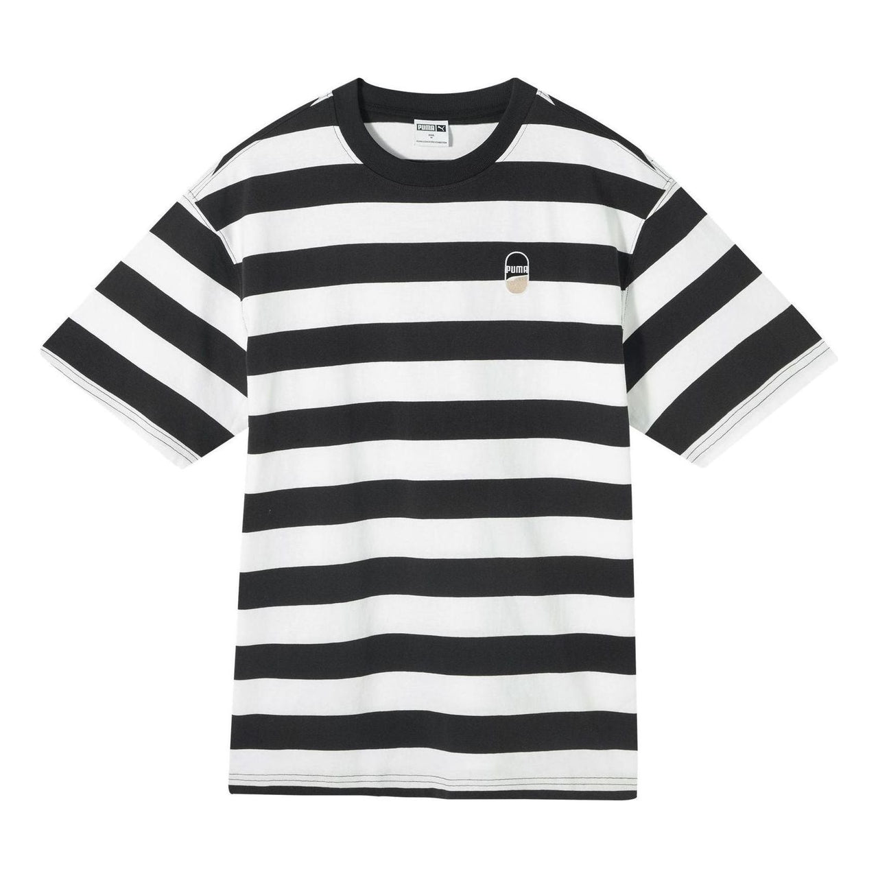 PUMA Downtown Striped T-shirt 'Black White' 630115-01