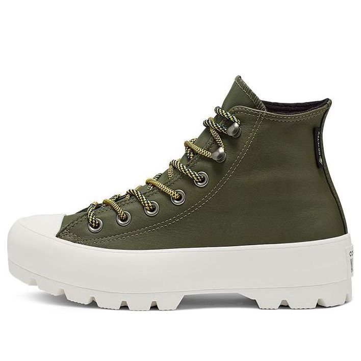 (WMNS) Converse Winter GORE-TEX Lugged Chuck Taylor All Star Boot High Top Thick Sole Army Green 566154C