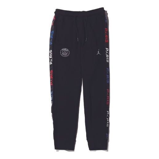 Air Jordan Paris Saint-Germain Logo Sweatpants 'Black' BQ8349-011