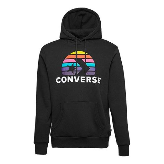 Men's Converse Planet Set Po Athleisure Casual Sports Printing Knit Black 10018993-A01