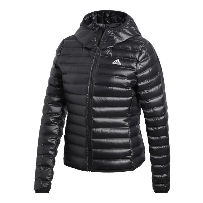 (WMNS) adidas logo Casual Outdoor Stay Warm Sports Black Down Jacket BQ1968