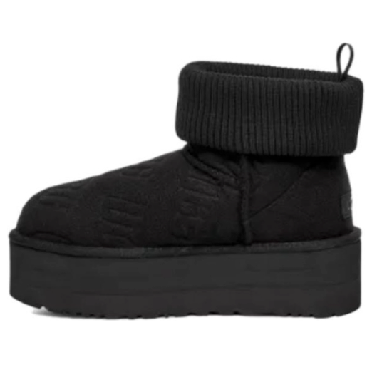 (WMNS) UGG Classic Mini Platform Felted 'Black' 1144047-BLK