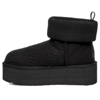 (WMNS) UGG Classic Mini Platform Felted 'Black' 1144047-BLK
