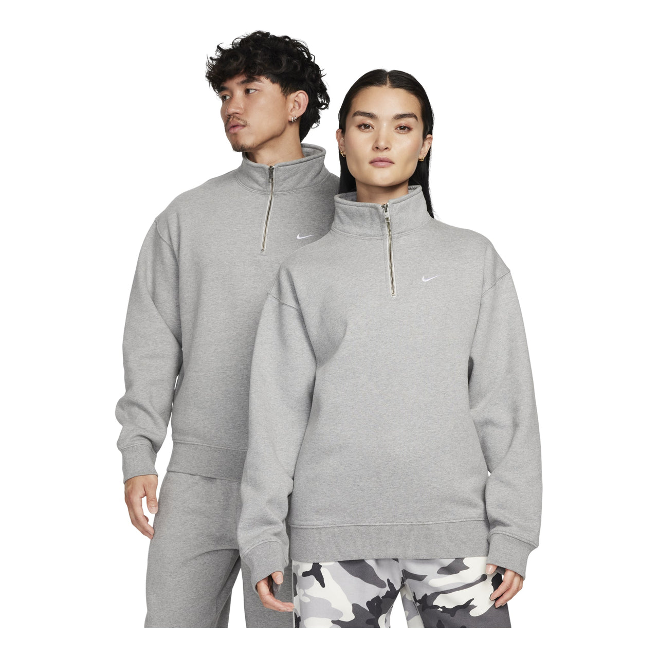 Nike Solo Swoosh 1/4-zip sweatshirt 'Grey' DQ5210-063