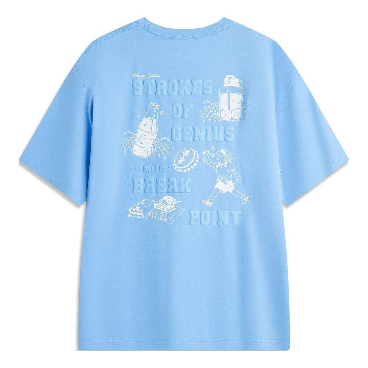 Li-Ning Cartoon Graphic T-shirt 'Light Blue' AHSU541-4