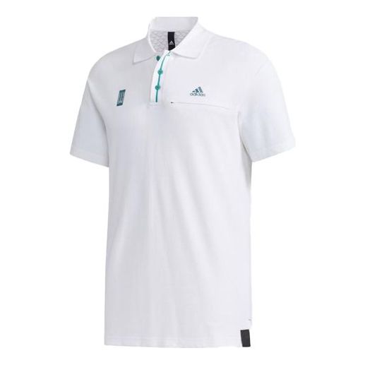 adidas Sports Short Sleeve Polo Shirt White FM9368