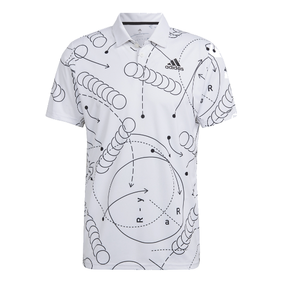 adidas Club Graphic Tennis Polo Shirt 'White' HC8492