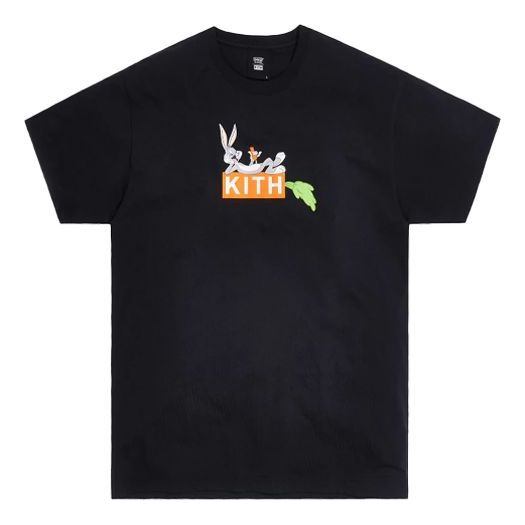KITH x Looney Tunes Crossover Bugs Bunny Logo Short Sleeve Unisex Black KH3796-100