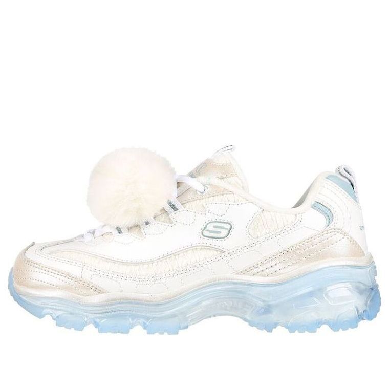 (WMNS) Skechers D'Lites Crystal-Let It Snow 'White Light Blue' 149258-WLB