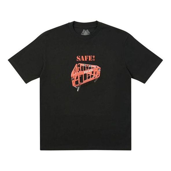 PALACE Creative Pattern Printing Alphabet Short Sleeve Unisex Black P19TS168