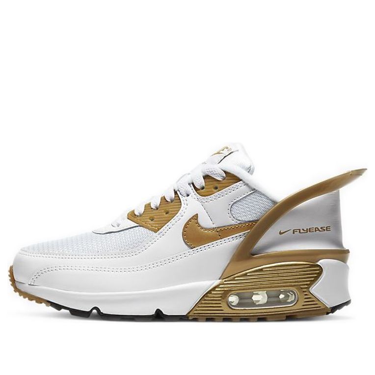 (GS) Nike Air Max 90 FlyEase 'Metallic Gold' CV0526-100