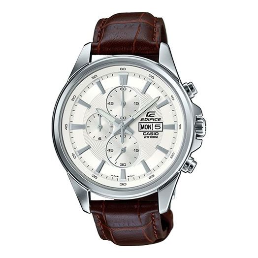 CASIO Quartz Waterproof Sapphire Crystal EDIFICE Solar Powered Mens White Analog EFB-509L-7AVUPR