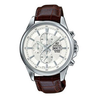 CASIO Quartz Waterproof Sapphire Crystal EDIFICE Solar Powered Mens White Analog EFB-509L-7AVUPR