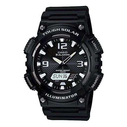 CASIO Sports Solar Powered Mens Black Analog/Digital Combo AQ-S810W-1A