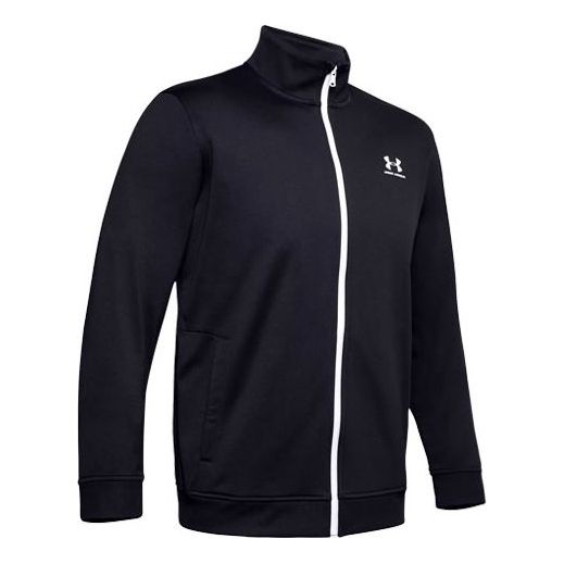 Under Armour Sportstyle Tricot Training Jacket 'Black White' 1329293-002