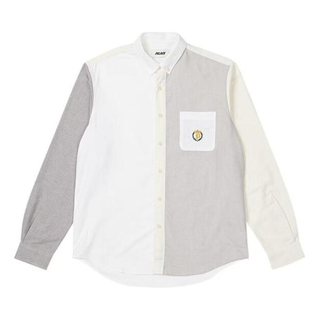 Palace Mixed Oxford Shirt 'White' P23SHT010