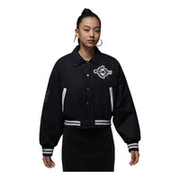 (WMNS) Air Jordan Brooklyn Therma-Fit Varsity Jacket 'Black' HV0404-010
