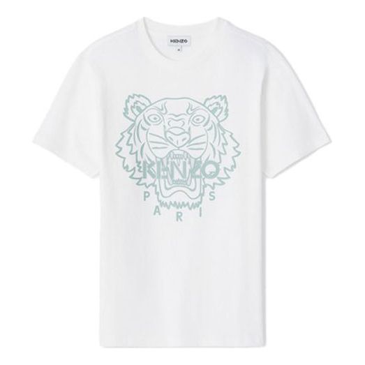Men's KENZO SS21 Printing Round Neck Short Sleeve White FB55TS0204SF-01B